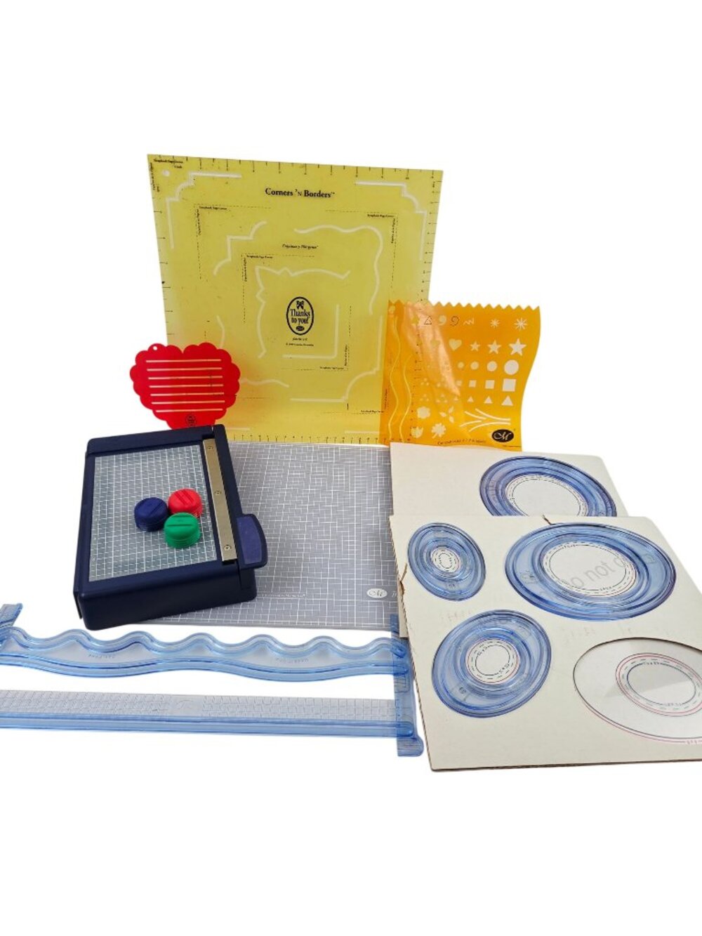 Creative Memories Bundle Lot Cutting System Blades Templates Stencil Mat Trimmer